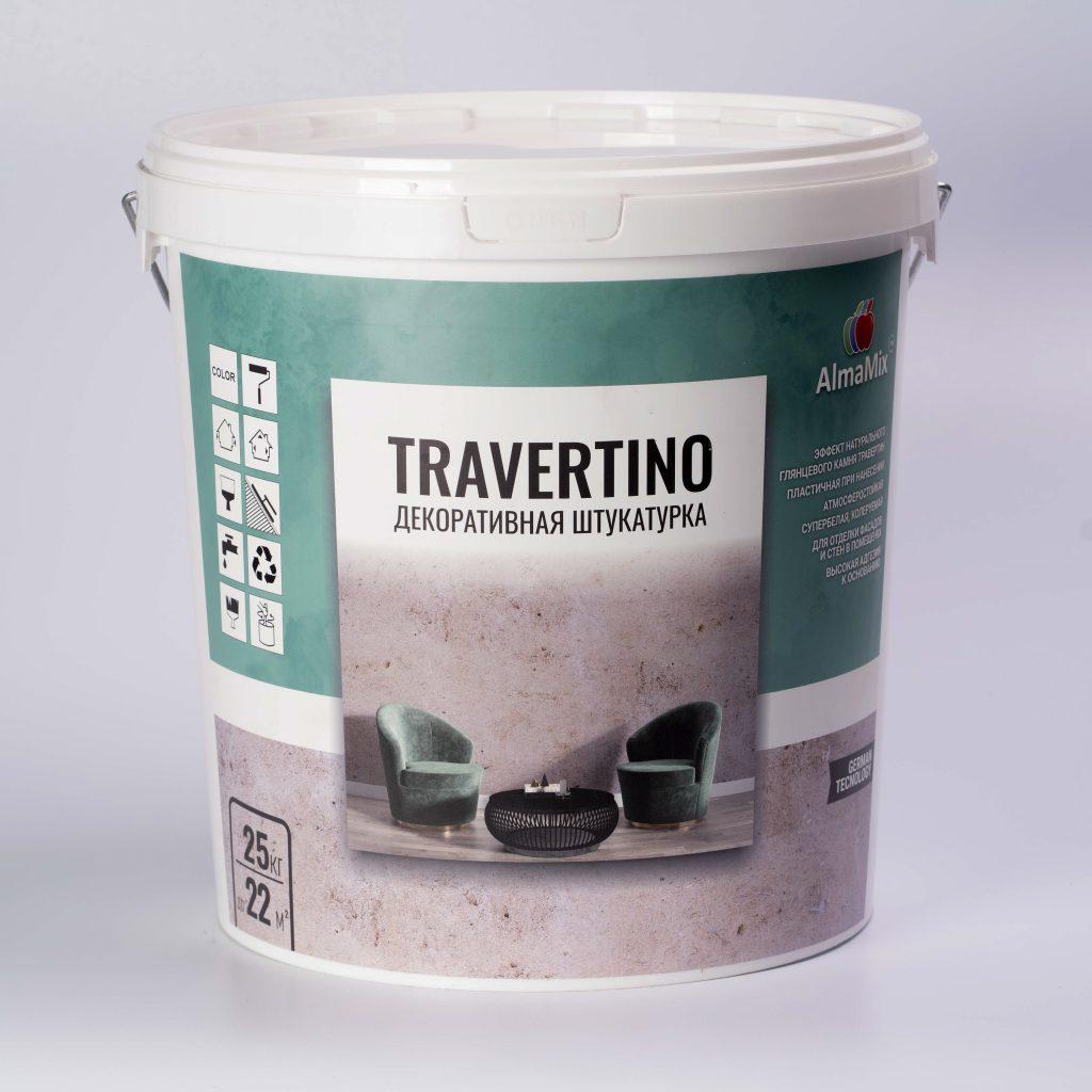 Декоративная штукатурка с эффектом камня травертин «Travertino» 15 кг - фото 1 - id-p106136982