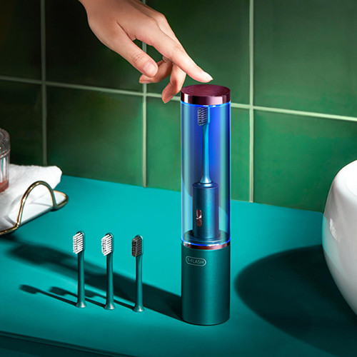 Электрическая зубная щетка Xiaomi T-Flash UV Sterilization Toothbrush Q-05 (зелёный/ розовый), фото 1