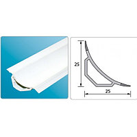 Галтель Идеал с мягким краем 25*25*2500 белый (25)