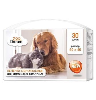 ZooDream Пеленки для домашних животных,  60х40 , 30 штук