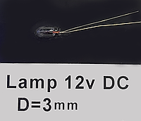 Lamp 12v 3mm Авто шам 12V галогендік D3MM