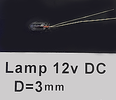 Lamp 12v 3mm  Авто лампочка 12V галогеновая D3MM