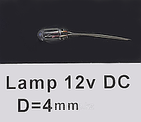 Lamp 12v 4mm Авто шам 12V галогендік D4MM