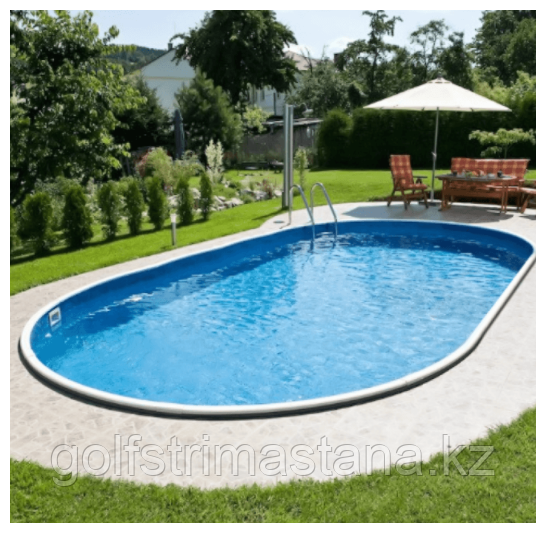 Бассейн уличный каркасный 4.88х2.74м овальный морозоустойчивый