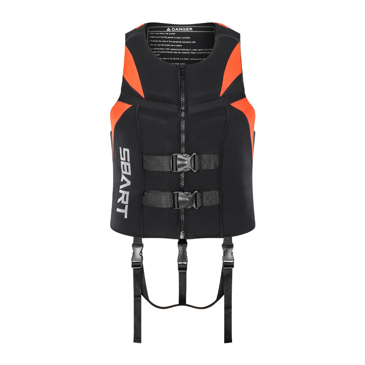 Спасательный жилет "SBART" V5005 р. 2XL, материал неопрен, цвет: черно-оранжевый - фото 1 - id-p106141209