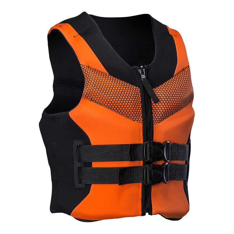 Спасательный жилет "SBART" V5013 р. XL, материал неопрен, цвет: черно-оранжевый - фото 1 - id-p106141170