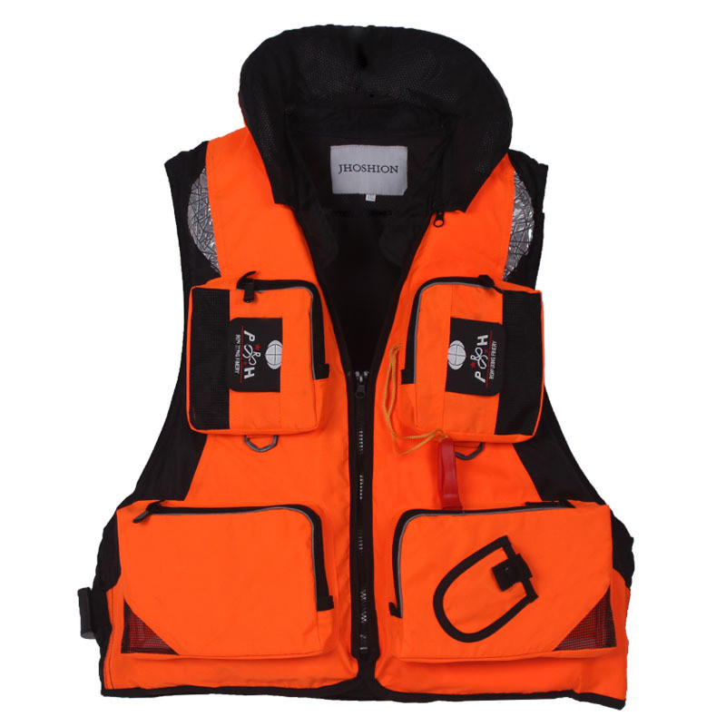 Спасательный жилет "SBART" F08 р. 2XL, накладные карманы, материал полиэстер, цвет: оранжевый - фото 1 - id-p106141188
