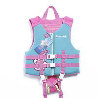 Спасательный детский жилет "SBART" K04 р. S, материал неопрен, цвет: розово-бирюзовый