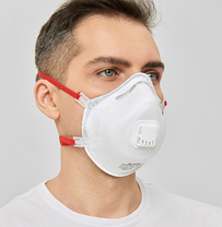 Полумаска фильтрующая AirON® 3 класса защиты с клапаном выдоха 313V FFP 3 NR D Класс защиты по ГОСТ FFP 3 NR, фото 2