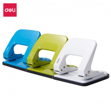 Дырокол DELI "E0138", до 20 листов, металлический корпус