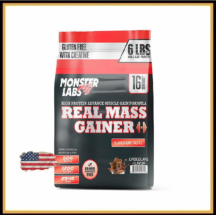 Monster Labs Real Mass Gainer - 2720 грамм, 16 порций (Ваниль)