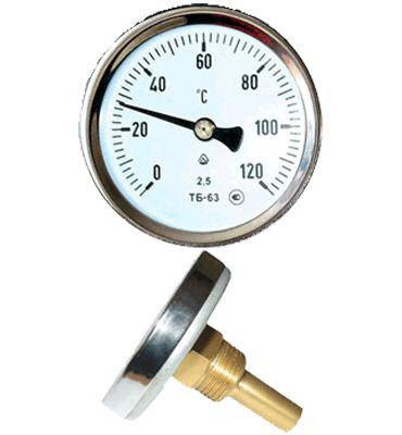 Термометр показывающий ТБП 100/50/ТЗ-(0-160)С-2,5 - фото 1 - id-p2057341