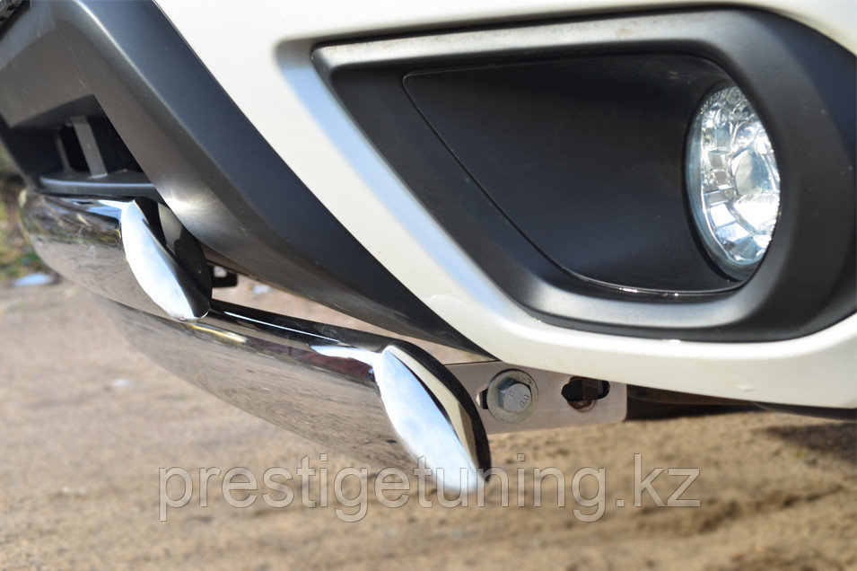 Защита переднего бампера 75х42 (дуга) 75х42 (дуга)Subaru Forester 2012-15 - фото 3 - id-p106143889