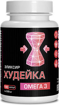 Масло льняное пищевое Эликсир "Худейка" капсулированное, 180 капс по 0,3 г/18 шт