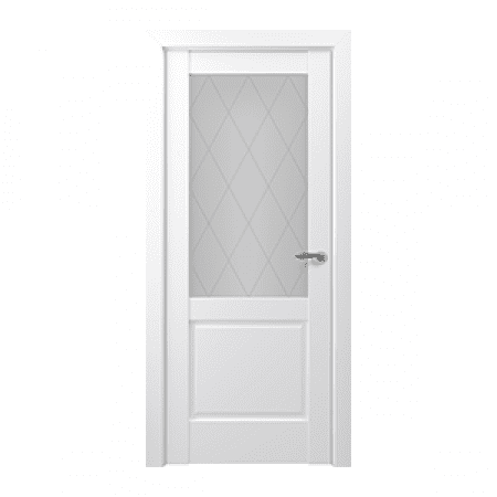 Межкомнатные двери ZADOOR,Венеция Белый матовый Сатинато ромб ПО Тип S