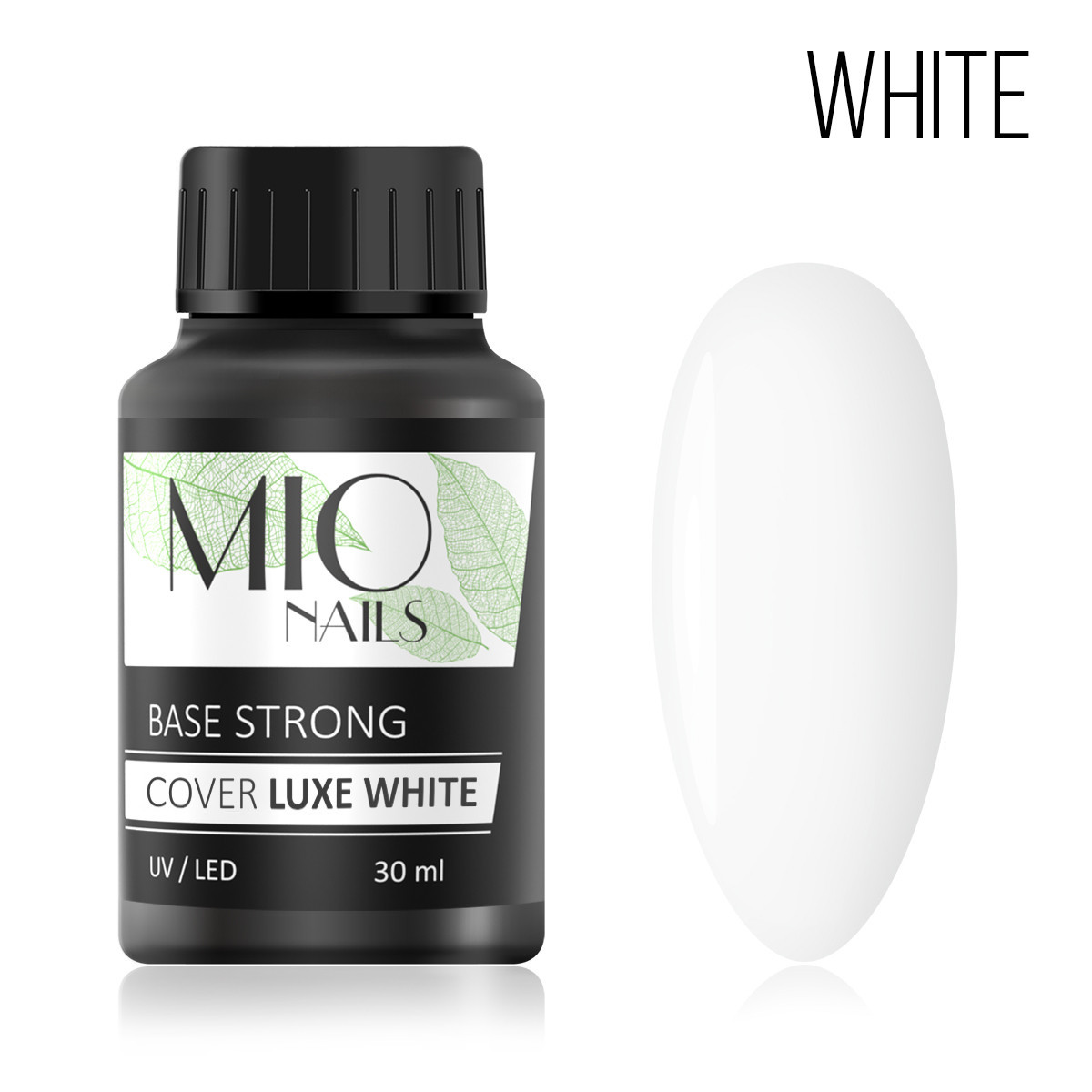 MIO Nails База Cover Base Strong LUXE. БЕЛАЯ 30мл - фото 1 - id-p106074615