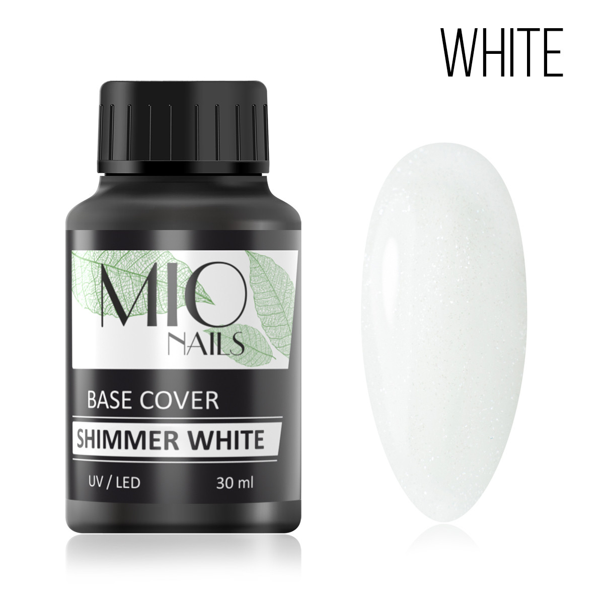 MIO Nails База Luxe Strong  SHIMMER. Белая 30мл
