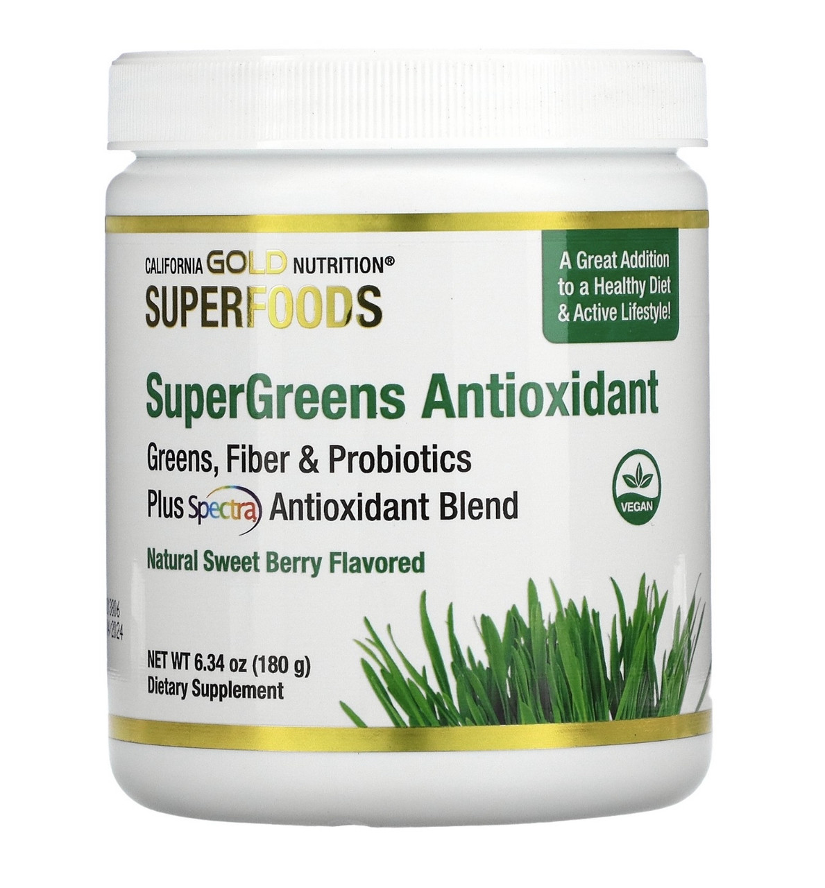 Superfoods. комплекс антиоксидантов из суперзелени , зелень, клетчатка и пробиотики со вкусом ягод, 180г - фото 1 - id-p106146281