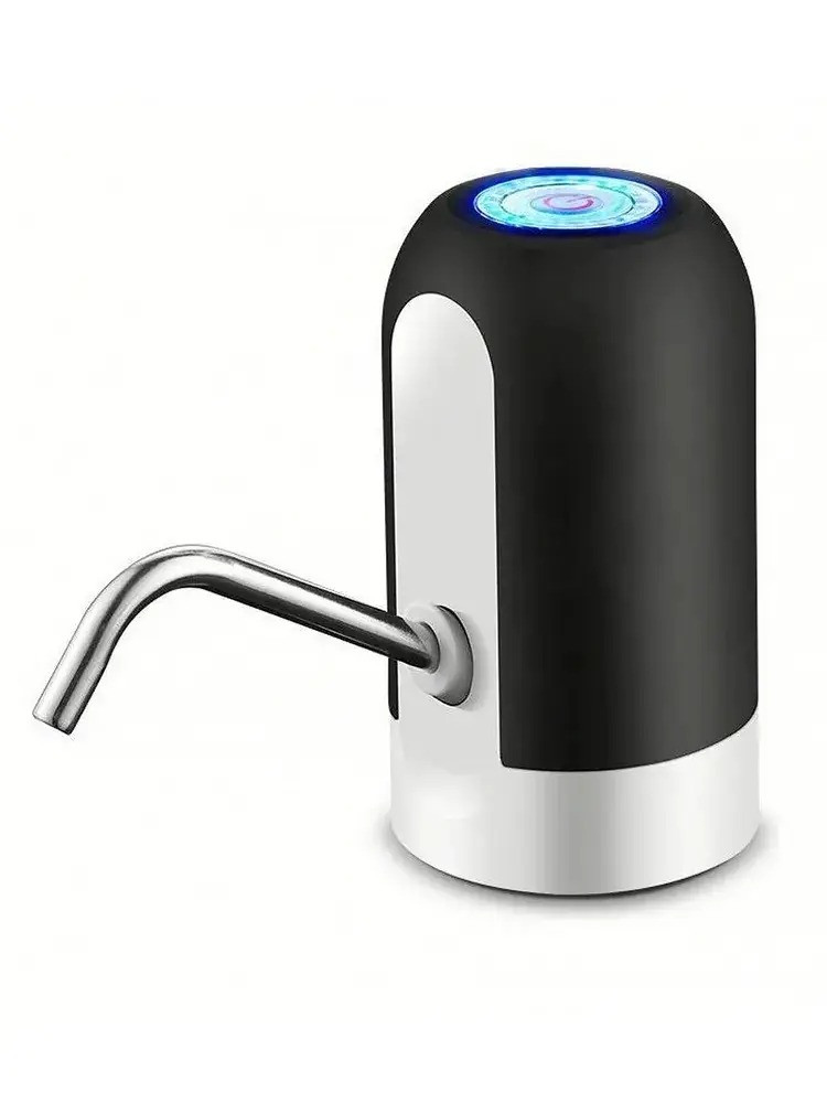 Помпа электрическая на бутылку для воды USB, черная (4768)
