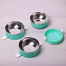 Термос многоярусный для домашних обедов Lunch Box Smile KM-212x (Зеленый / 2 секции), фото 3