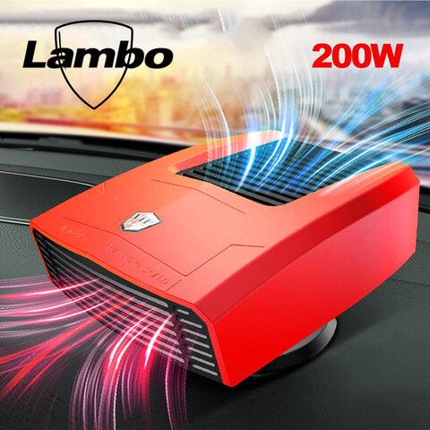 Обогреватель-вентилятор автомобильный для удаления наледи и запотевания LAMBO VIP 200W (Красный)