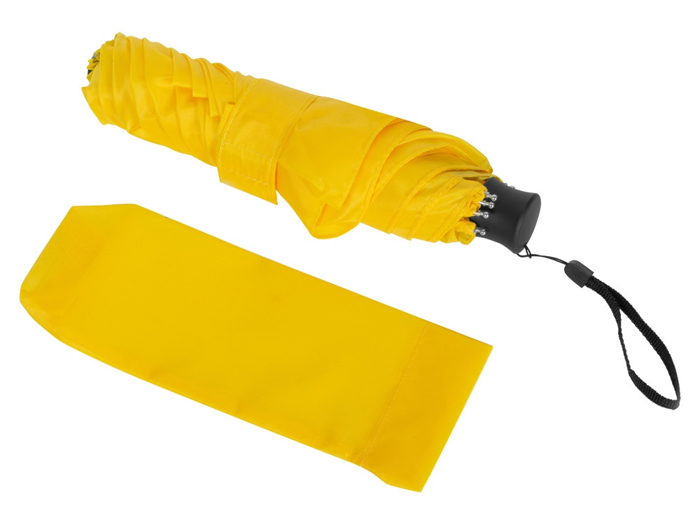 Складной компактный механический зонт Super Light, желтый - фото 3 - id-p106147398