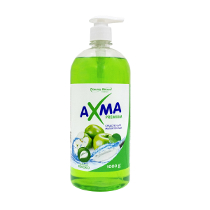 AXMA Средство для мытья посуды 1L AXMA Premium зеленое яблоко с дозатором