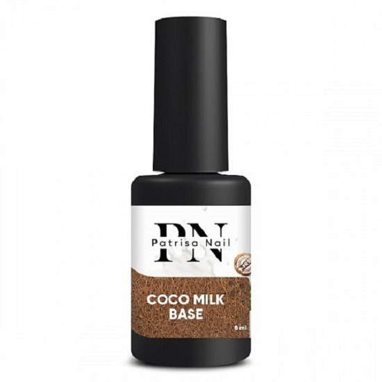 Patrisa Nail Coco milk base каучуковая база для гель-лака, белая, полупрозрачная 8 мл