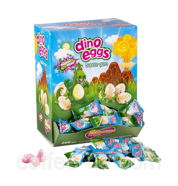 Жевательная резинка Ilham Sweets Dino eggs (яйцо динозавра) 3,5гр (200штв коробке) ТУРЦИЯ