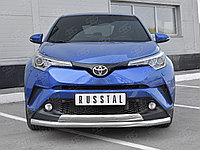 Защита переднего бампера d63 секции-d75x42 дуга Toyota C-HR 2016-19