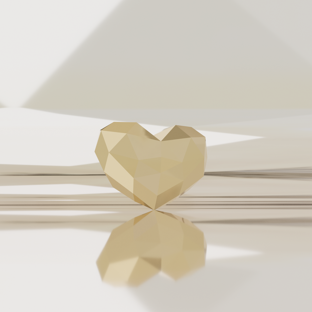 Интерьерная миниатюра "Сердце" золотое