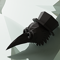 Маска "Чумной Доктор" черный