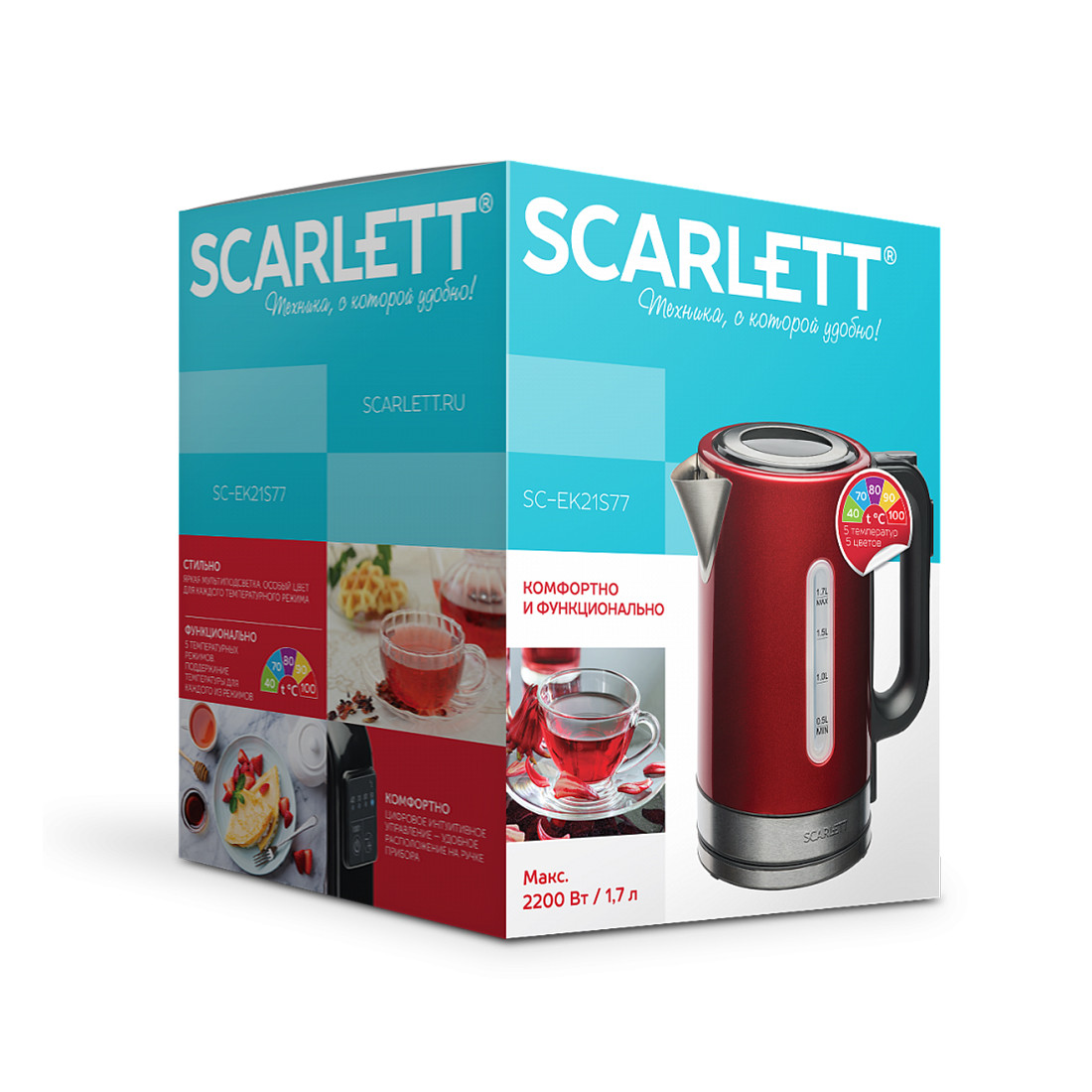 Электрический чайник Scarlett SC-EK21S77 - фото 3 - id-p106154802