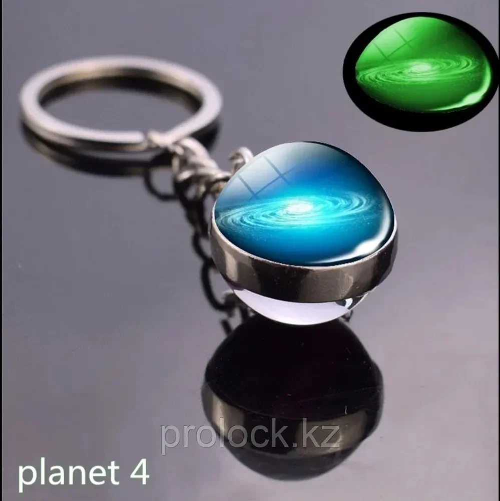 Брелок для ключей планета 4 светящаяся ночью 3D - фото 1 - id-p106155959