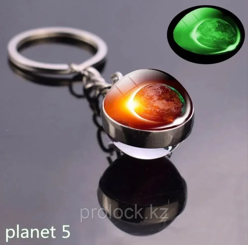 Брелок для ключей планета 5 светящаяся ночью - фото 1 - id-p106154225