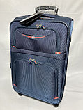 Маленький тканевый дорожный чемодан на 4-х колёсах "Wemge Sabre". Высота 57 см, ширина 36 см, глубина 22 см., фото 2
