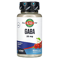 БАД ГАМК (GABA), с вишневым вкусом, 25 мг (120 микротаблеток) KAL