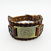 Рунический компас "Вегвизир", кожаный