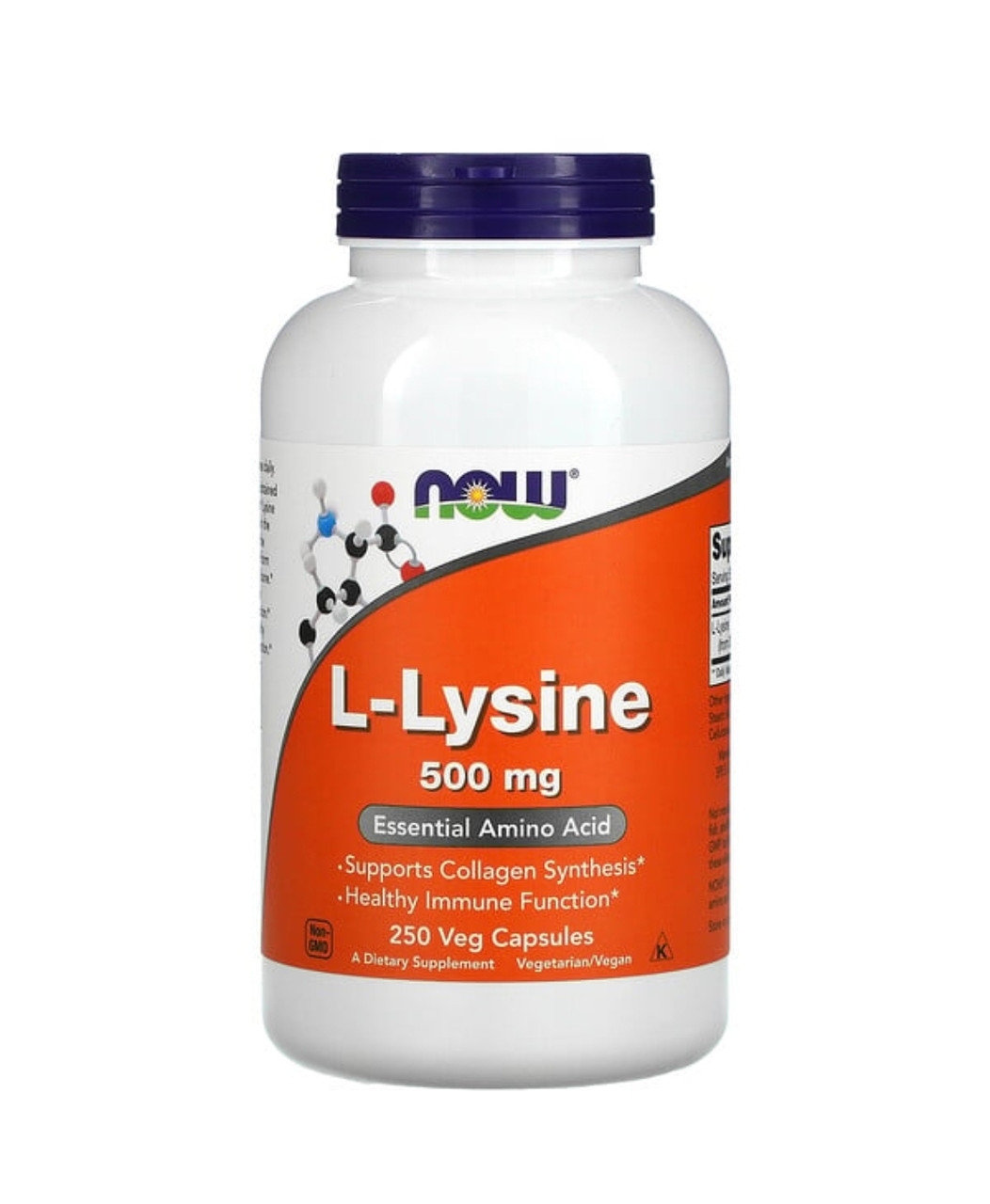 Now foods L - лизин, 500 мг., 250 капсул - фото 1 - id-p106157012