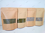 Крафт дой-пак с окошком и zip замком 14*20+4*2 см (заказ от 50 шт), фото 5