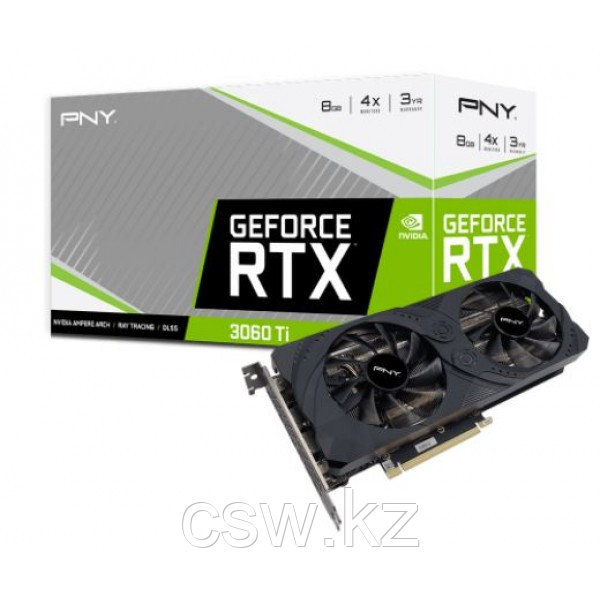 Видеокарта PNY PNY GeForce RTX 3060 Ti 8GB UPRISING Dual Fan (LHR) (VCG3060T8LDFMPB) - фото 1 - id-p106161138