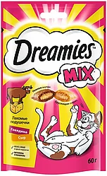 Dreamies Микс c Говядиной и сыром Лакомство для взрослых кошек, 60г