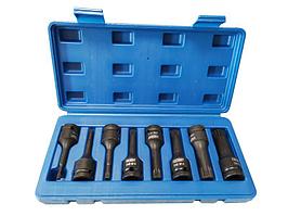 FK-40811MPB Forcekraft Набор головок-бит SPLINE ударных 8 предметов,1/2"(M5, M6, M8, M10, M12, M14, M16, M18),