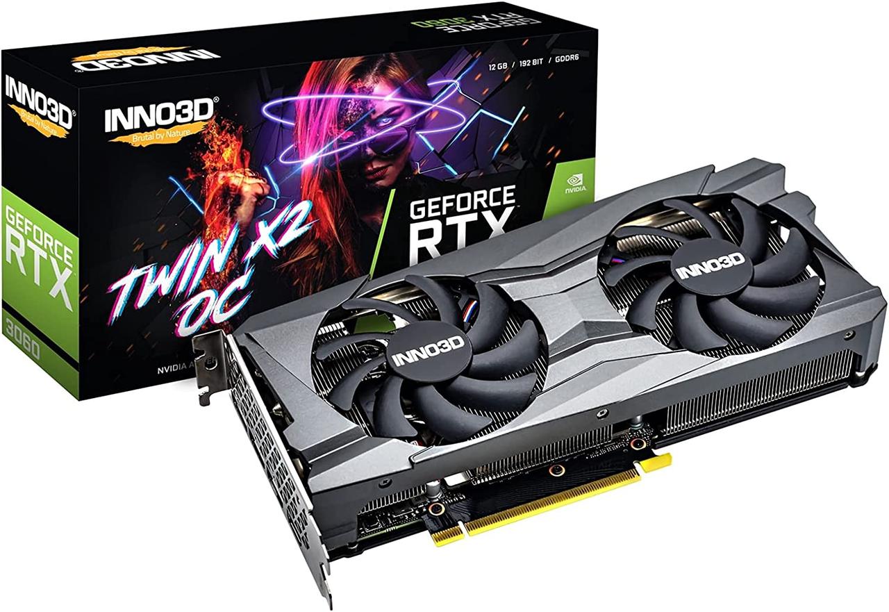 Видеокарта Inno3D GeForce RTX3060 Twin X2 OC 12G GDDR6 N30602-12D6X-11902120H