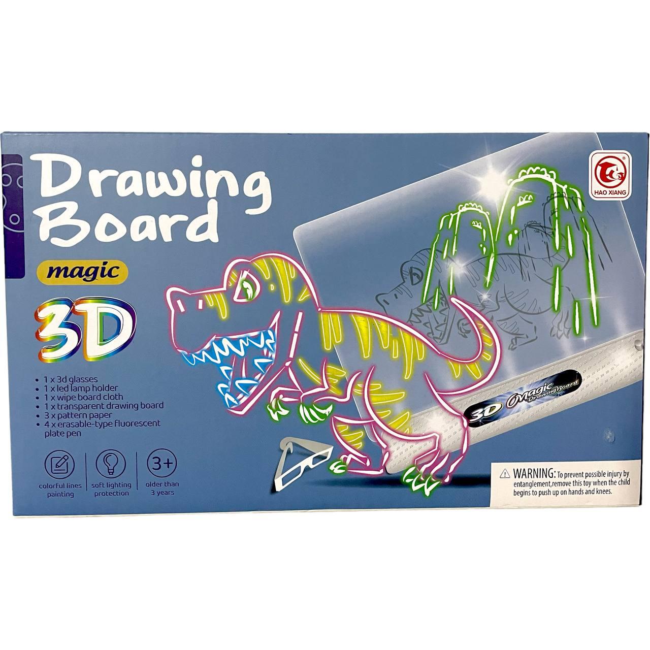6621 Доска 3D Magic drawing board Динозавр 26*15см - фото 2 - id-p106170725