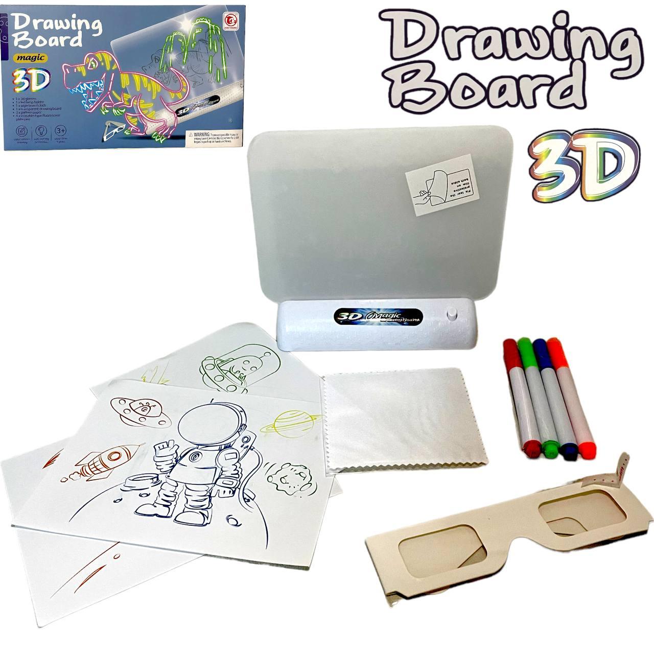 6621 Доска 3D Magic drawing board Динозавр 26*15см, фото 1