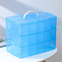 Органайзер для хранения пластиковый, 3 яруса, 30 отделений, 32×18×24 см, цвет МИКС