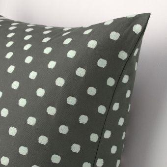 Чехол на подушку, серый белый, орнамент «точки», 50x50 см - фото 2 - id-p106171521