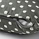 Чехол на подушку, серый белый, орнамент «точки», 50x50 см, фото 3