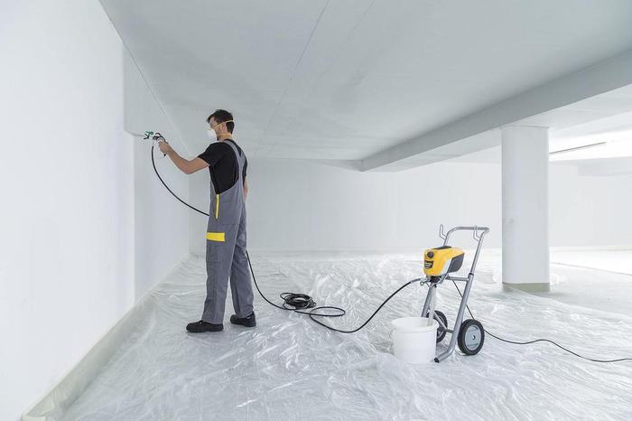 Безвоздушная покраска стен и потолков Покраска стен краскопультом (id ...